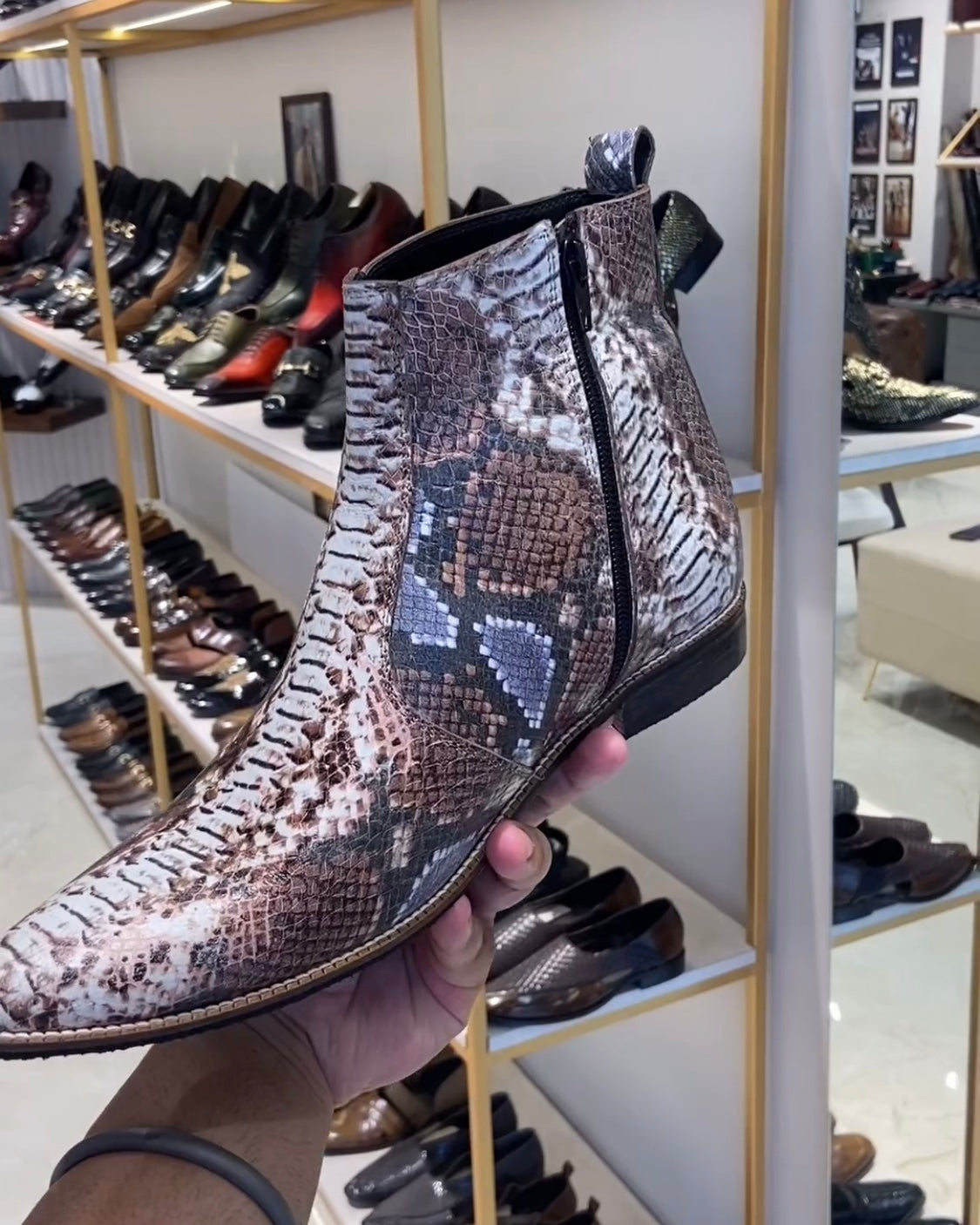 Exotic Python Scaled Cowboy Boots