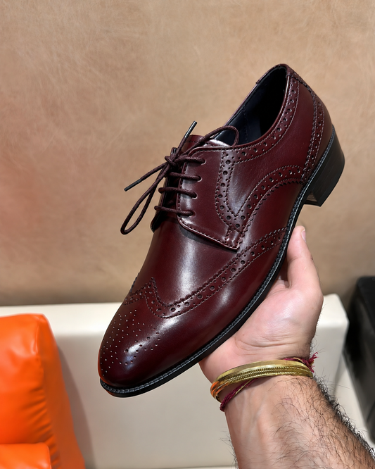 Burgundy Derby Brogues
