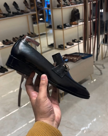 Classic Black Horsebit Loafers