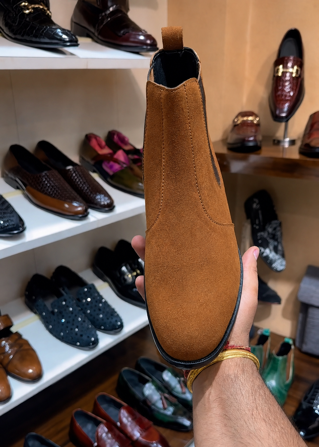 Tobacco Suede Chelsea Boots