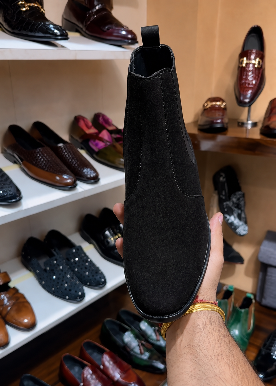 Black Suede Chelsea Boots
