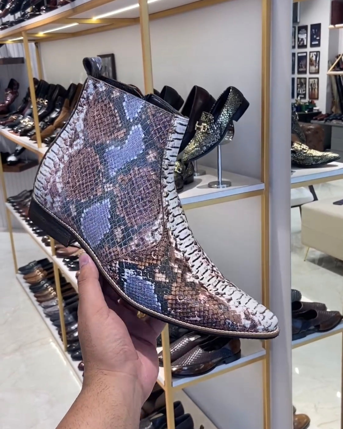 Exotic Python Scaled Cowboy Boots – Warewood Shoemakers