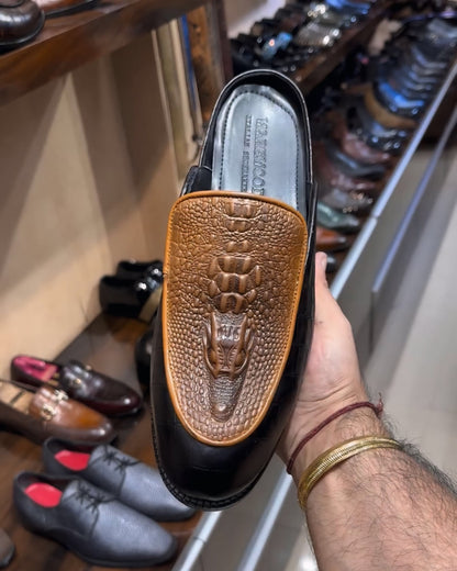 Limited Edition Crocodile Scaled Mules