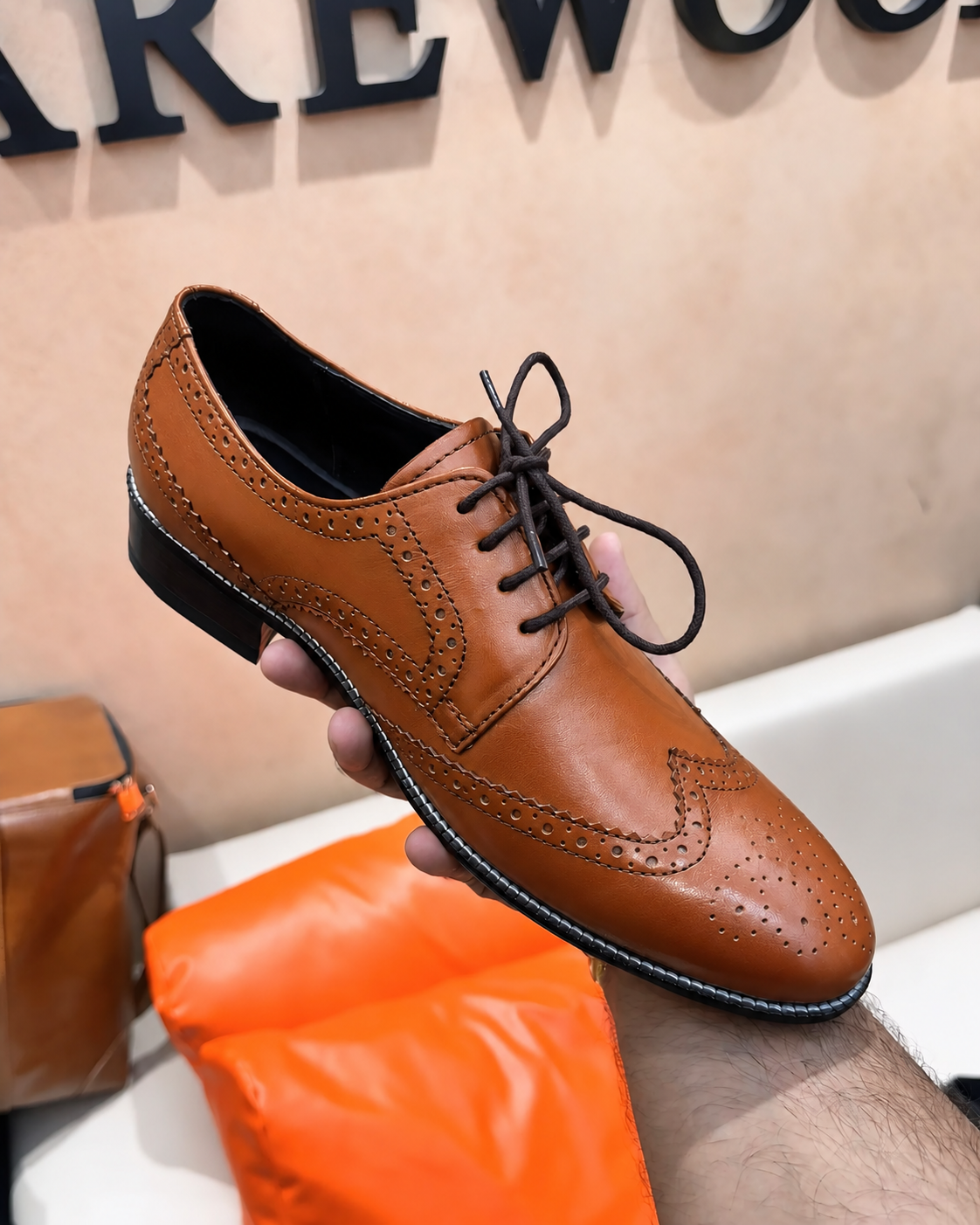 Tan Brogues