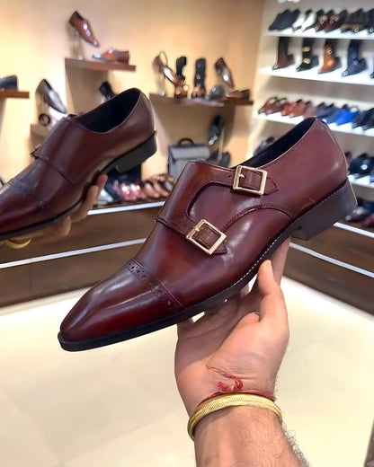 Burgundy Patina Double Monks