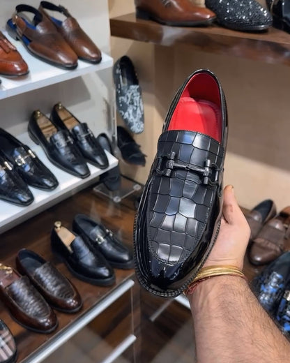 Spectator Moccasins with Red Interior and Red Bottom Sole