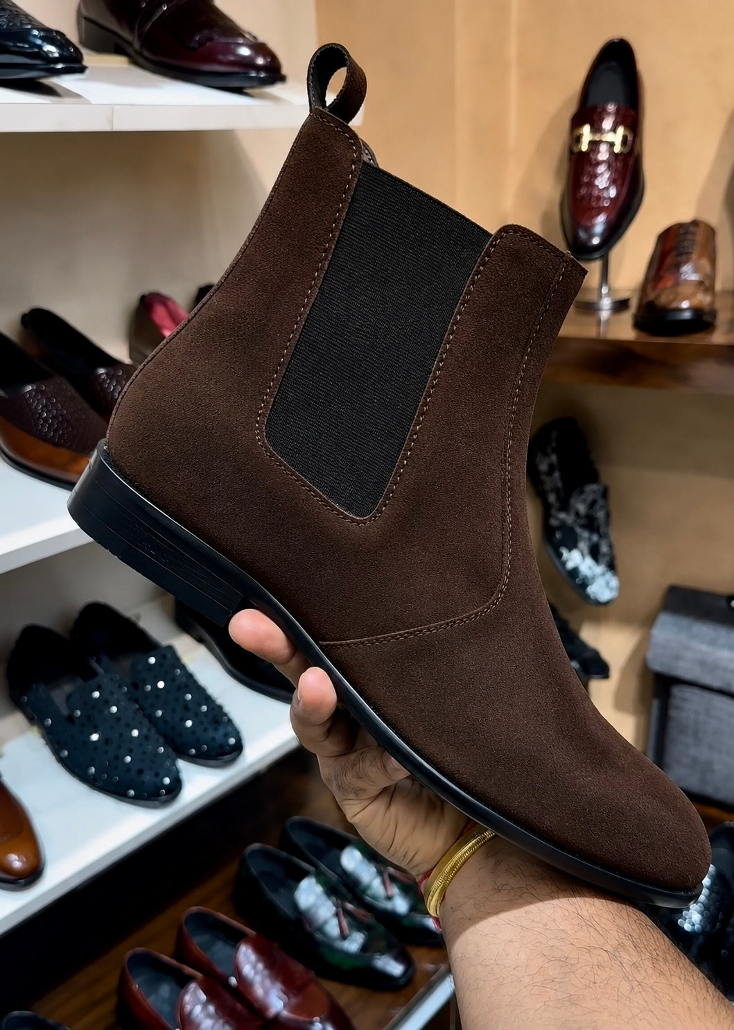 Brown Suede Chelsea Boots