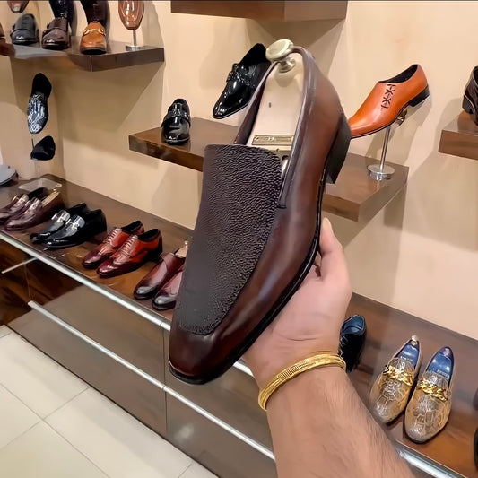Brown Spectator Stingray Moccasins