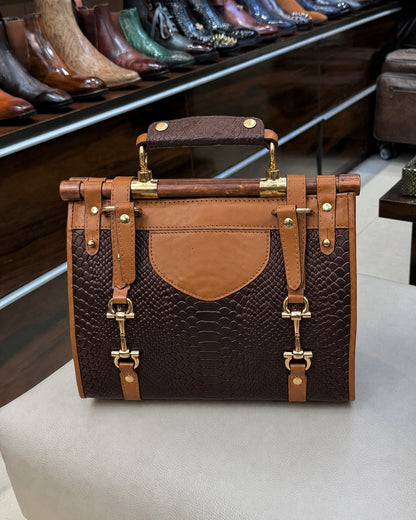 Dark Brown And Medium Brown Handbang