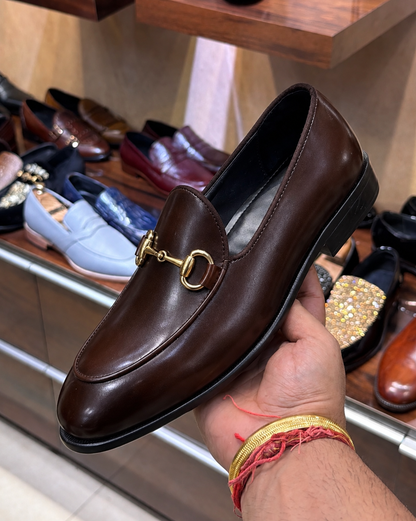 Dark Brown Horsebit Belgian Loafers