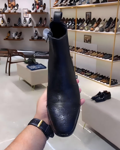 Classic Black Zipper Boots