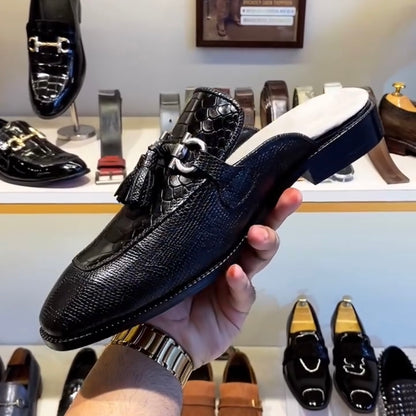 Exotic Cobra Scaled Tassel Mules