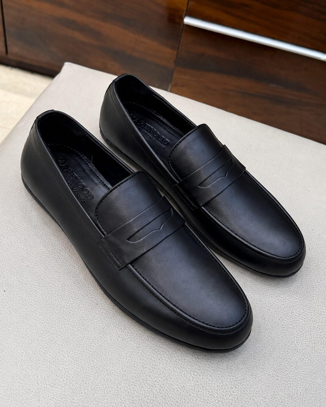 Black Driving Penny Loafers