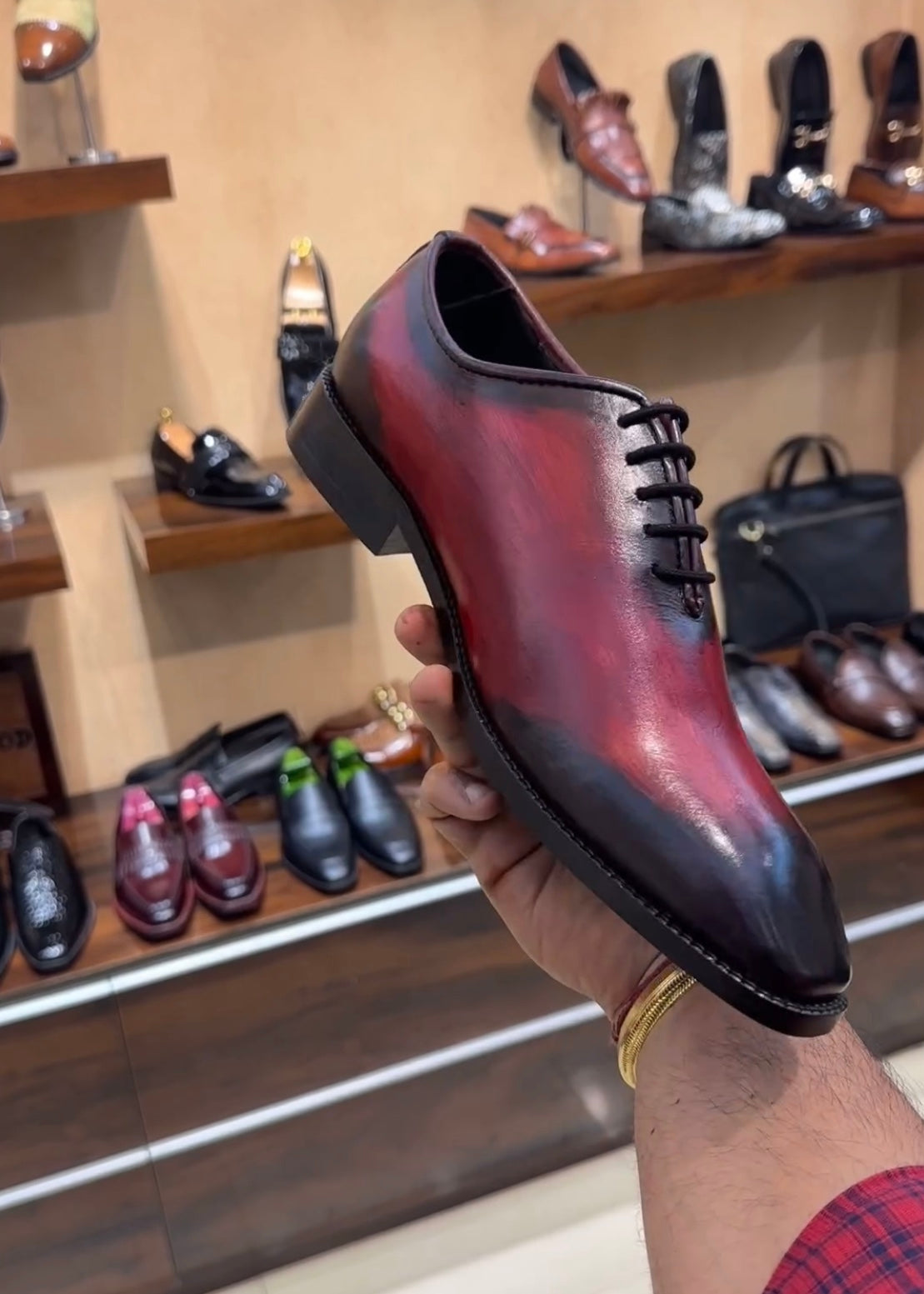 Ox-blood Dual-tone Patina Oxfords