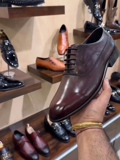 Wine-brown Patina Oxfords