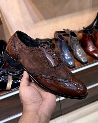Brown Spectator Wingtip Oxfords