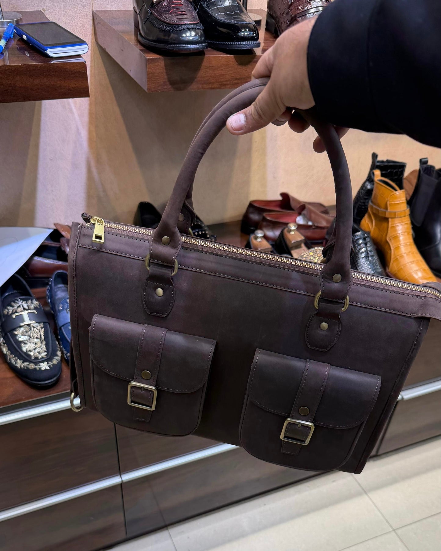 Vintage Brown Business Laptop Bag