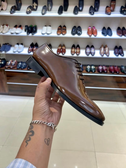 Walnut Brown Patina Whole-cut Oxfords