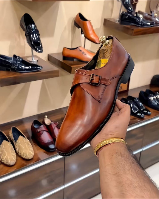 Tan Single Monk Straps