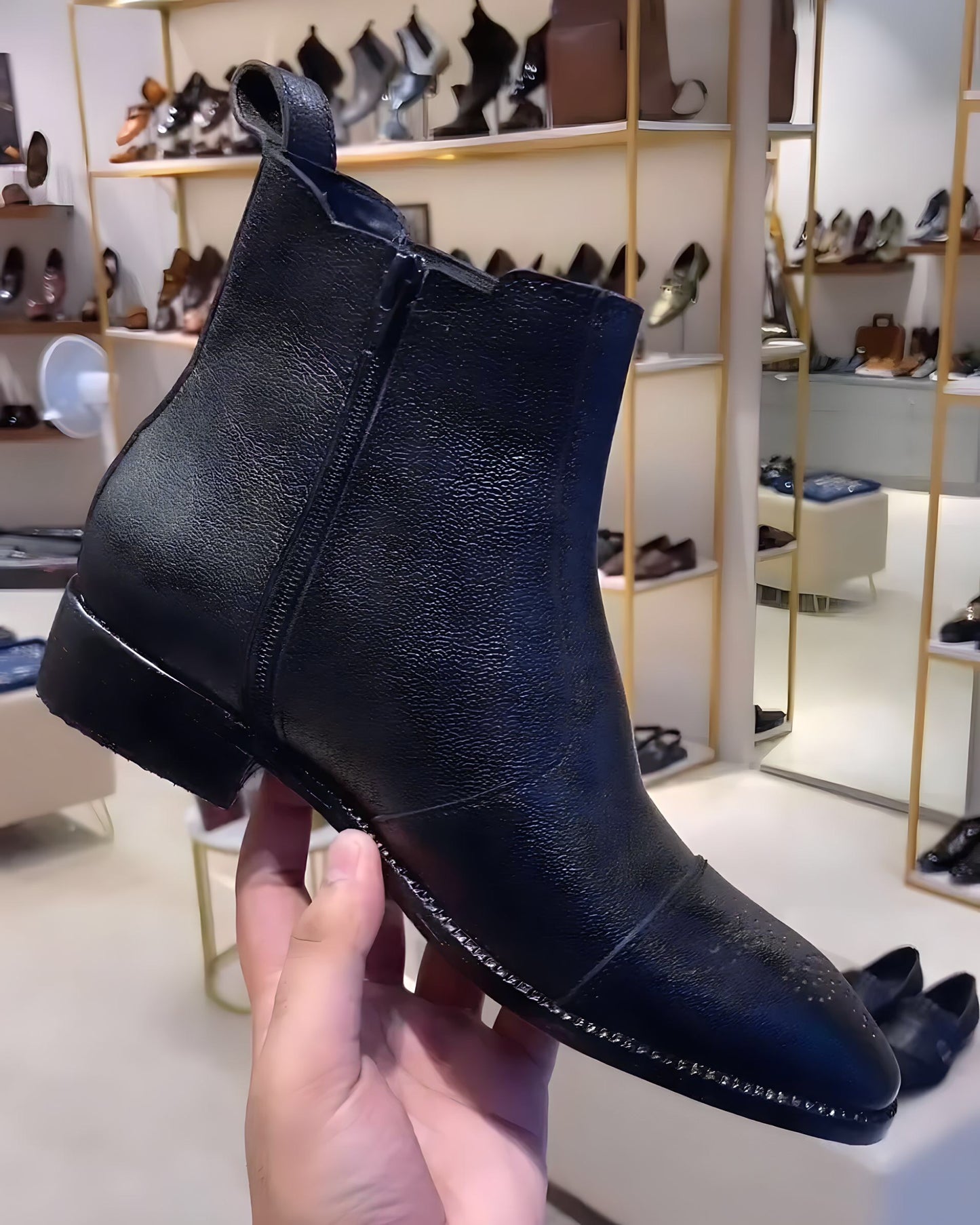 Classic Black Zipper Boots