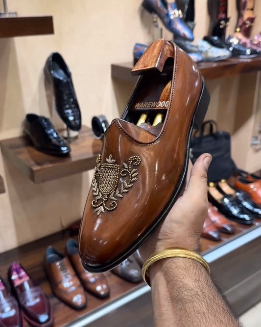 Custom Hand Embroidered Shoes For Men | Warewood Shoemakers Custom Hand Embroidered Shoes For Men | Warewood Shoemakers