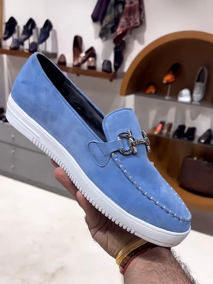 Arctic Blue Suede Sneakers