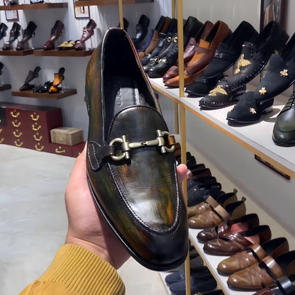 Green Patina Loafers
