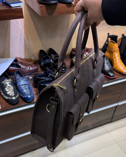 Vintage Brown Business Laptop Bag