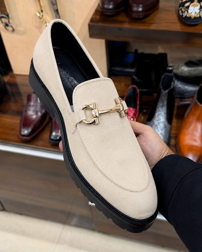 Beige Chunky Loafers