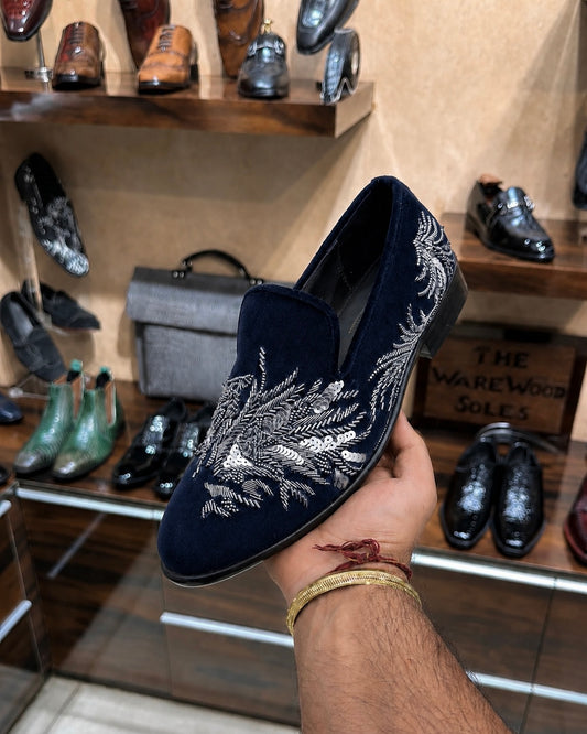 mens embroidered dress shoes Modern Metalic Sequined Bridesmaid Dresses With Ruffles Back Design –  alinanova main image 0