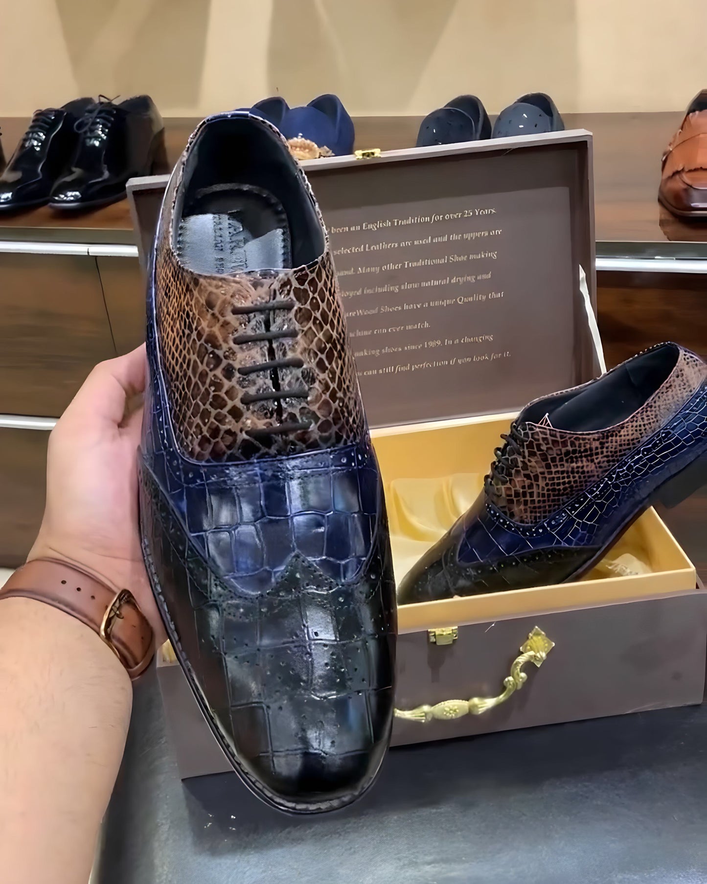 Limited Edition Exotic Wingtip Oxfords