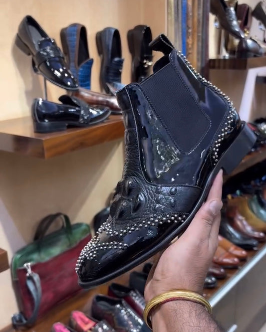 Luxe Edition Alligator Scaled Chelsea Boots