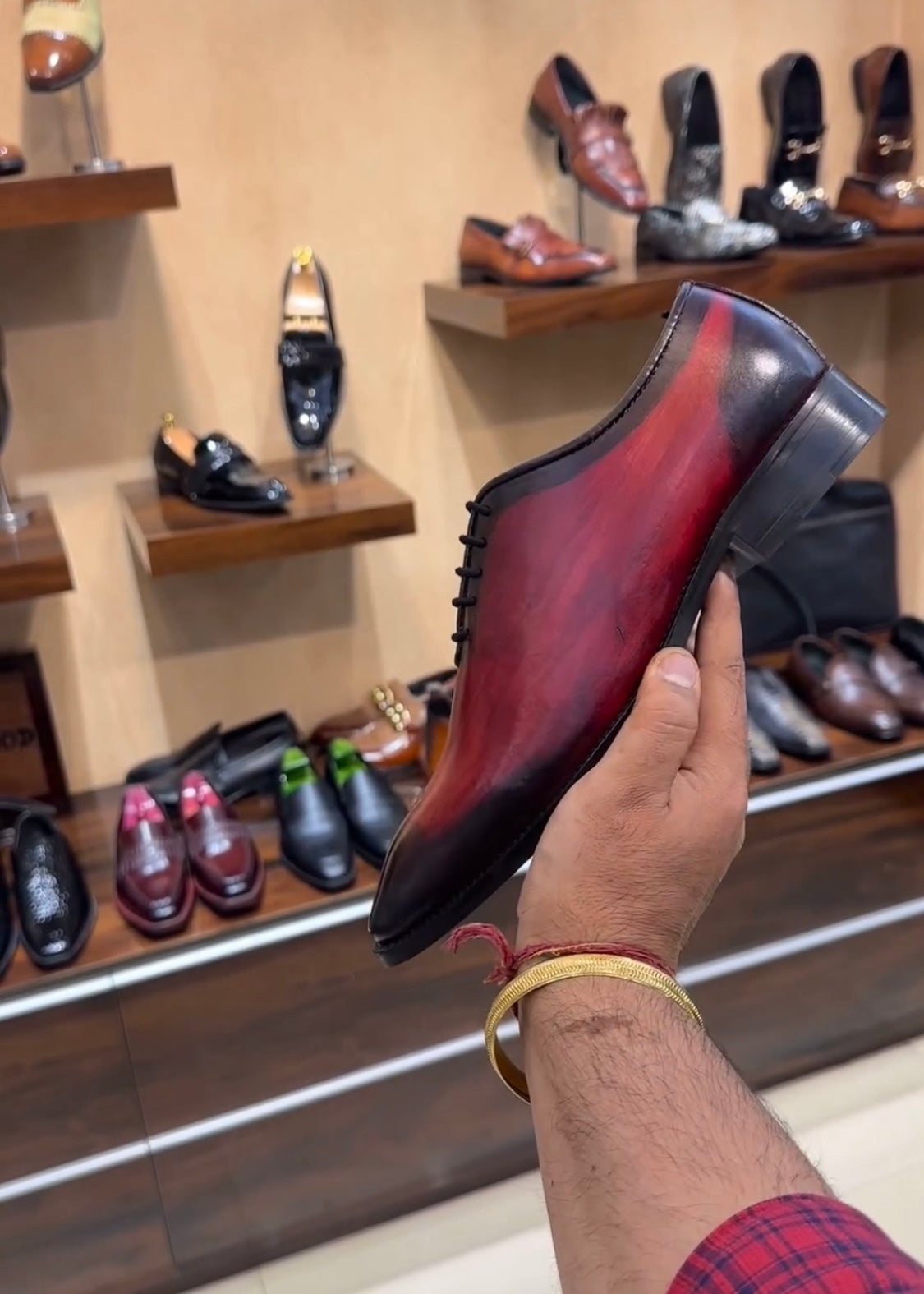 Ox-blood Dual-tone Patina Oxfords