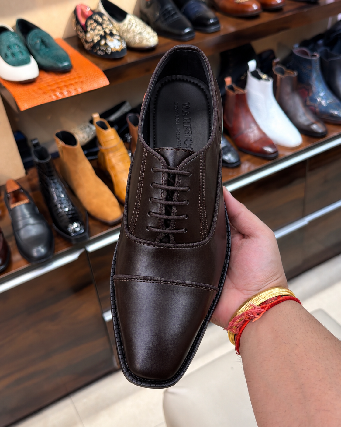 Dark Brown Cap Toe Oxfords