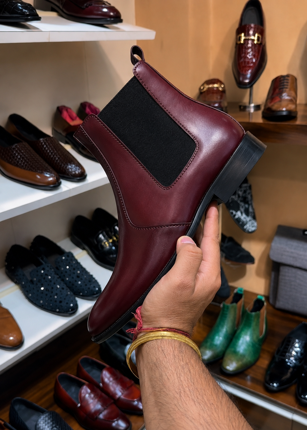 Burgundy Chelsea Boots