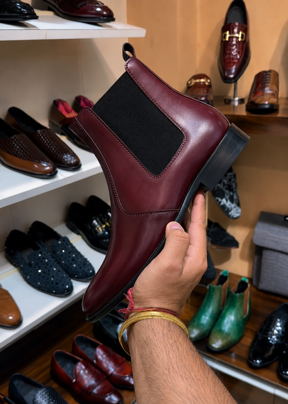 Burgundy Chelsea Boots