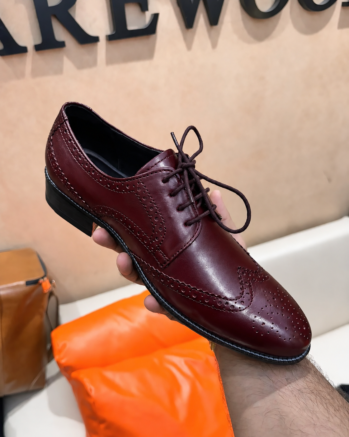 Burgundy Derby Brogues