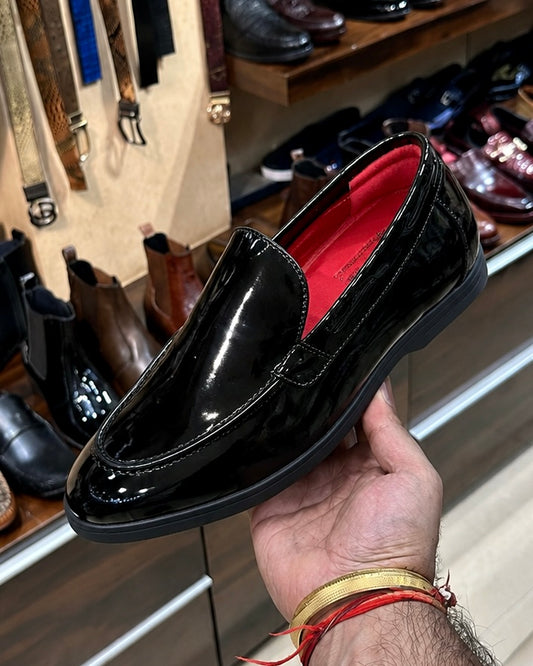 Black Patent Leather Yacht Loafers