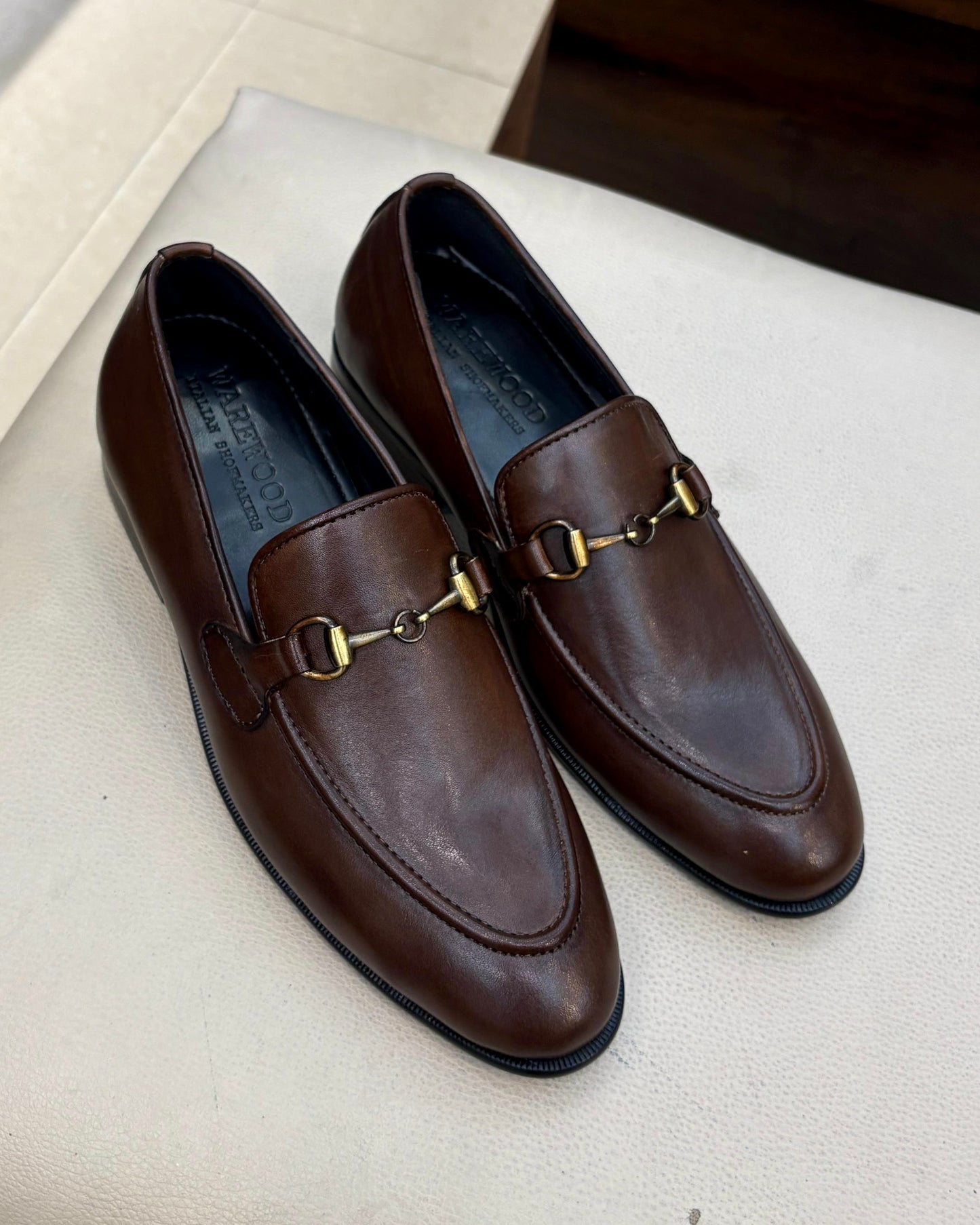 Classic Brown Horsebit Loafers