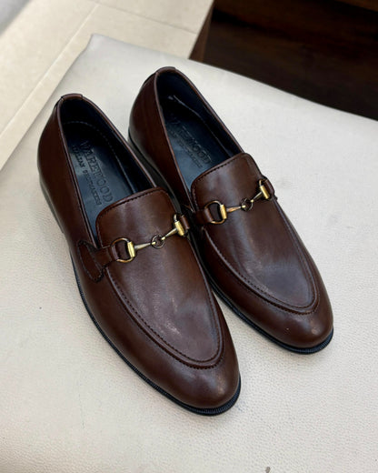 Classic Brown Horsebit Loafers