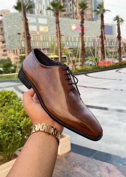 Classic Brown Brush-Off Oxfords