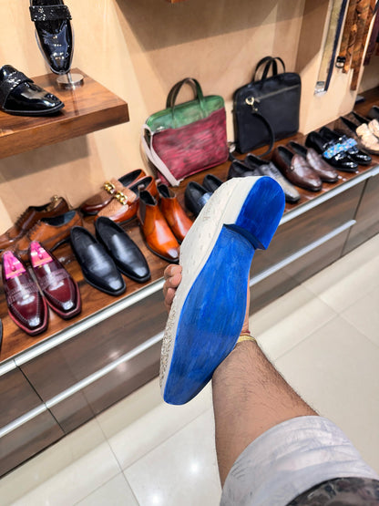 Pure Italian White Suede Oxfords
