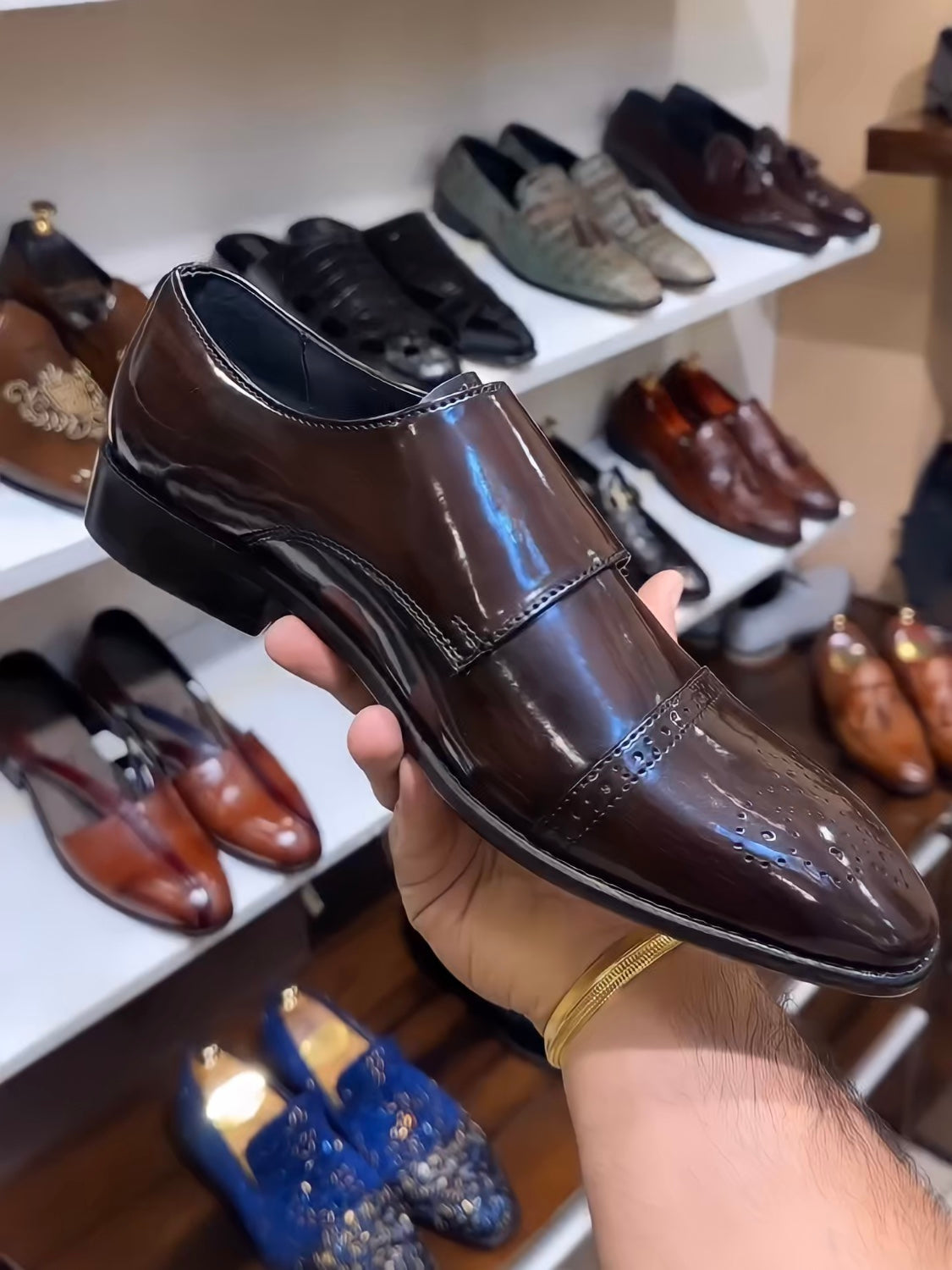 Chocolate Brown Patina Double Monks