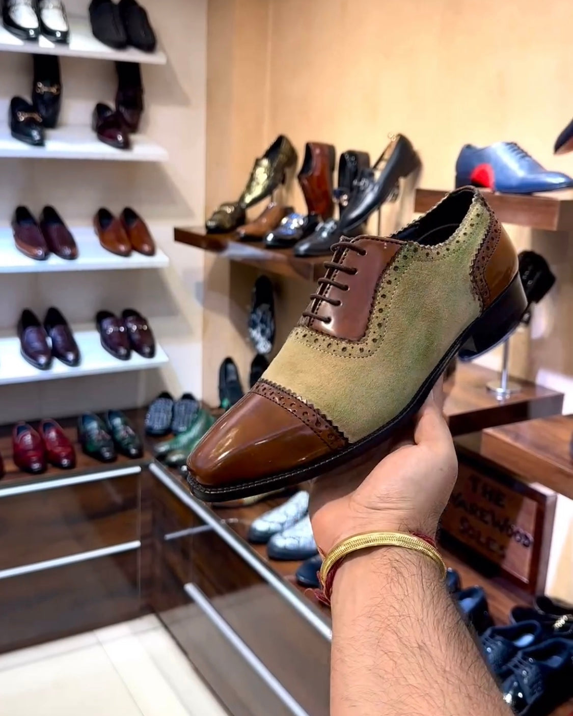 Brown Patina Spectator Captoe Oxfords