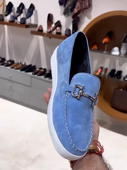 Arctic Blue Suede Sneakers