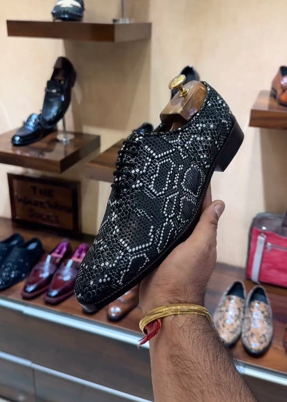 Exotic Snake Lace-up Oxfords