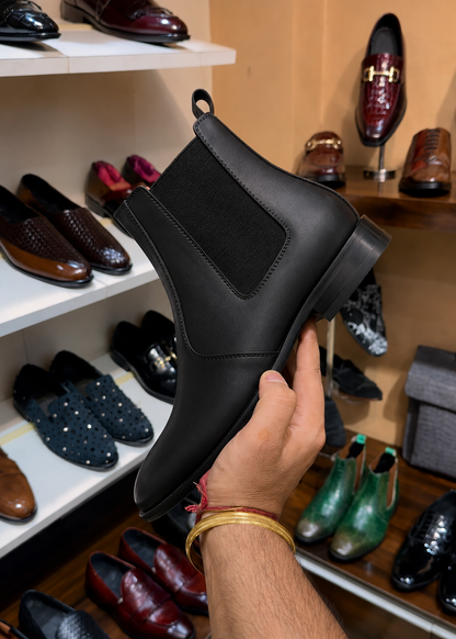 Matte Black Chelsea Boots
