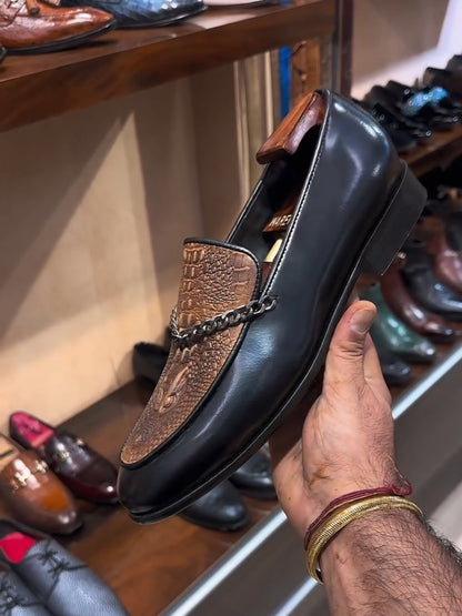 Limited Edition Crocodile Scaled Spectator Moccasins