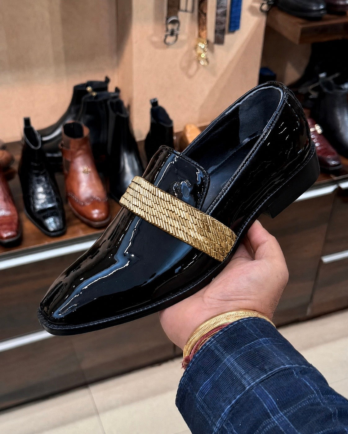Signature Tux Loafers With Gold Strap
