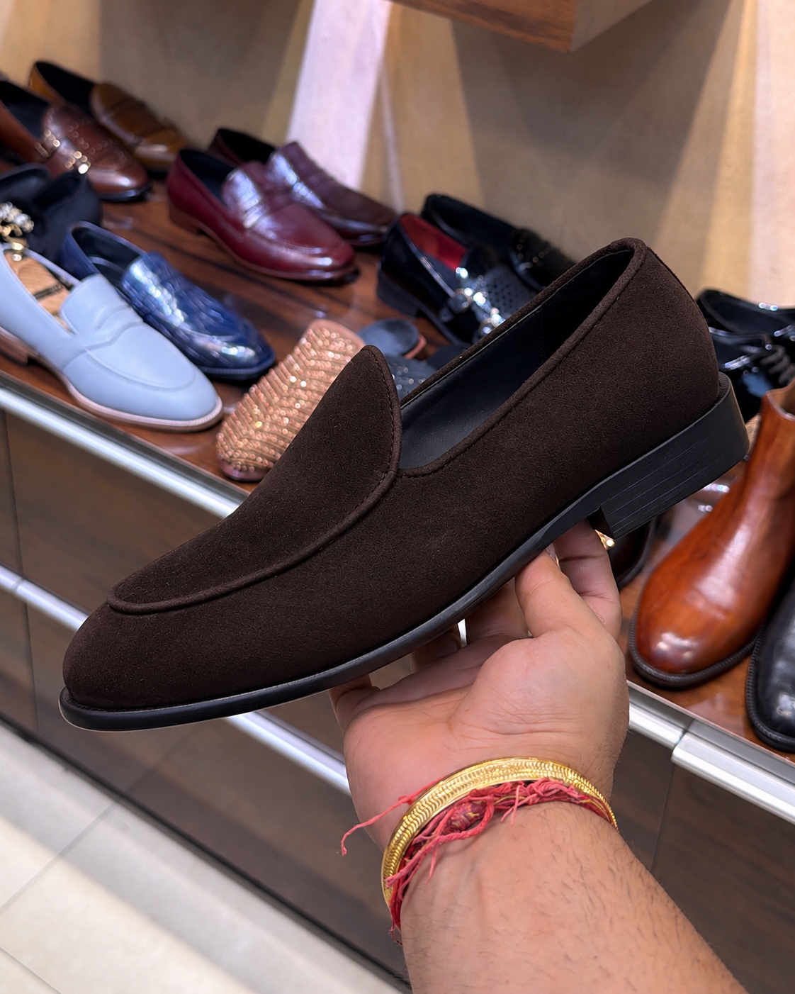 Brown Suede Belgian Loafers